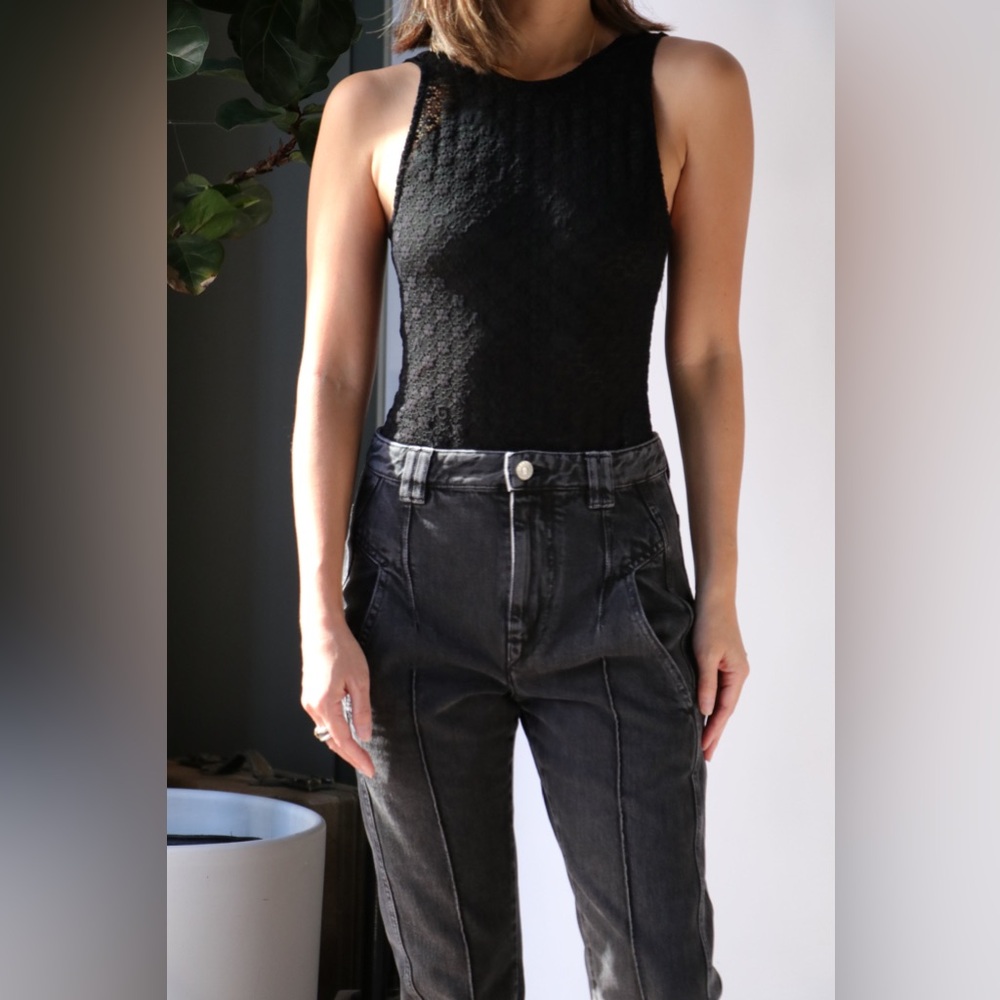 NWT GANNI Lace Lowback Bodysuit Size Medium